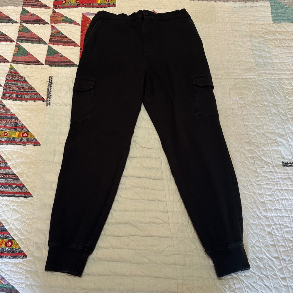 Aether Cargo Joggers Black Cotton Blend MB1433